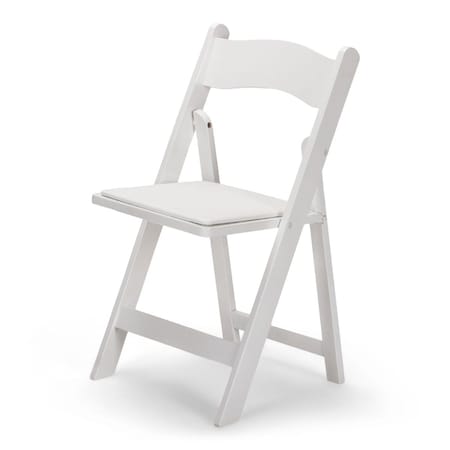 Atlas Commercial Products Wood Folding Chair, White WFC5WH